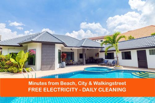 Nong Prue Villa | Villa Pattaya Hill, Free Electricity, minutes from Beach and Pattaya