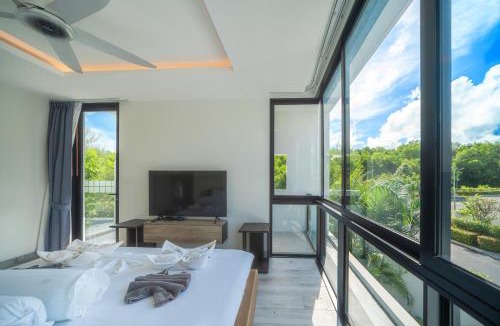 Choeng Thale Villa | Modern minimalist style luxury villa with private pool located in a high-end resort area adjacent to Laguna Park Golf Course
