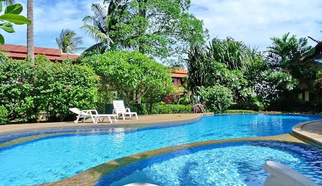 Luxurious Thai-Style Villa with a Swimming Pool Just 20 Meters from Beach Access