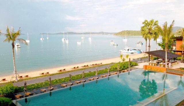Relaxing Ocean View Retreat with Sunset, Pools & Bophut Access