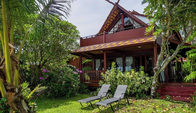 Thai Style Wooden Beachfront Villa with Private Sala