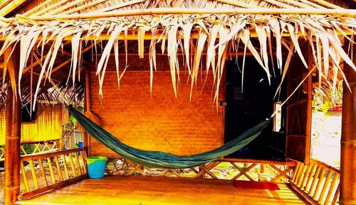 Bamboo Bungalow with Fan (Shared Bathroom)