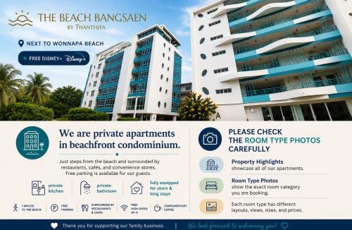 Ban Bang Saen Apartment | The Beach Bangsaen by Thanthita next to Wonnapa beach FREE DISNEY PLUS
